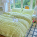 Luxe Korean Princess Lace Ruffle Bedding Ensemble with Duvet Cover, Bed Sheet, Skirt, and Pillowcases