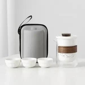 Travel-Friendly Ceramic Tea Brewing Set for Tea Aficionados