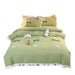 Korean Princess Ruffled Bedding Collection for Girls - Double Duvet Cover, Fitted Sheet, and Pillowcases in Multiple Sizes