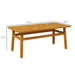 Acacia Wood Coffee Table with Walnut Finish - Stylish Rectangular Centerpiece for Your Living Room