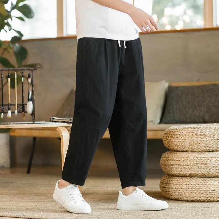 Cotton-Linen Summer Casual Trousers for Men