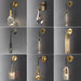 Luxurious Copper Finish Crystal Water Droplet LED Wall Light - Nordic Modern Design