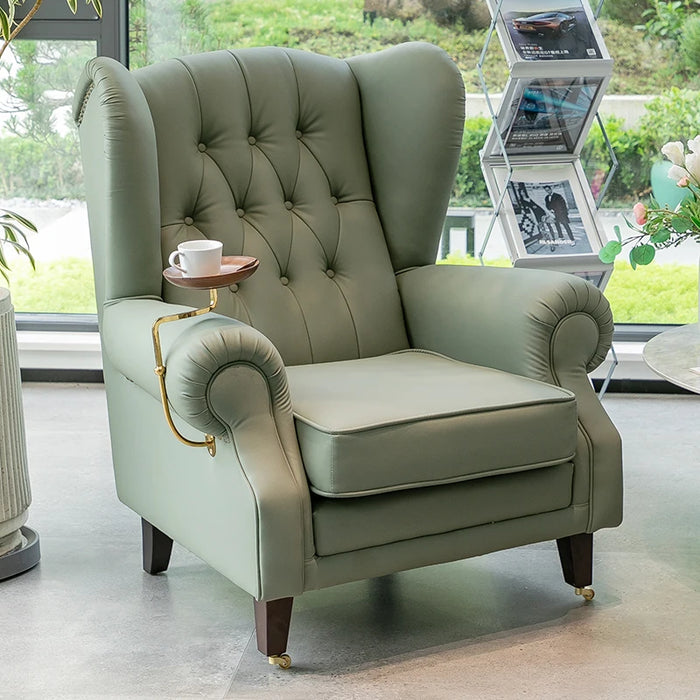 Elegant Leather Wingback Chair for Modern Living Areas