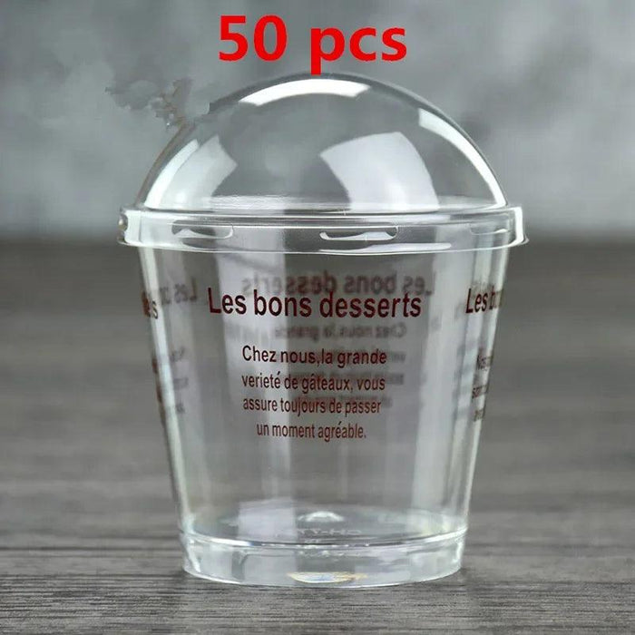 Premium Clear Dessert Cup Set with Lids and Scoops - Ideal for Ice Cream, Yogurt, and Mousse