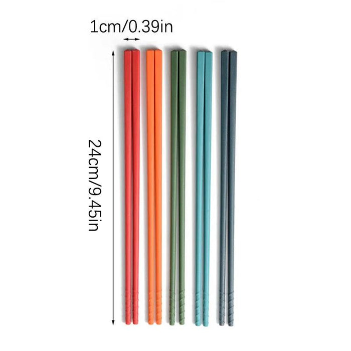 Vibrant Non-Slip Silicone Chopsticks Set for Sushi and Noodle Lovers