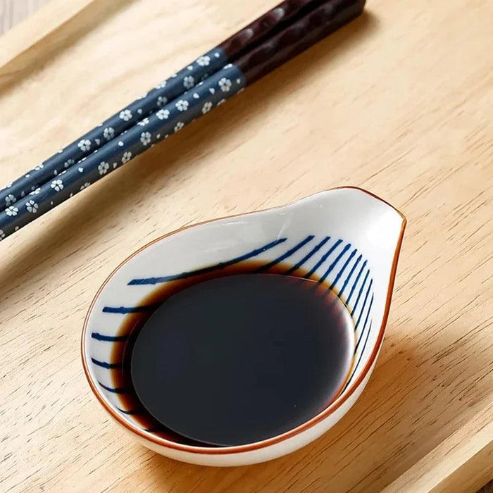 Set of 4 Charming Blue and White Porcelain Dipping Bowls for Sauces and Snacks