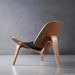 Nordic Artistic Solid Wood Lounge Chair with Unique Airplane Shell Design