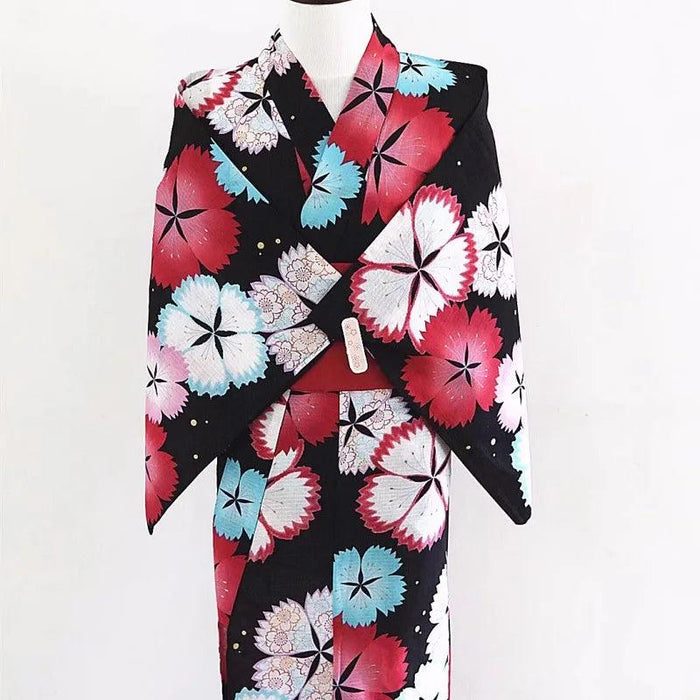 Elegant Japanese Women's Floral Kimono