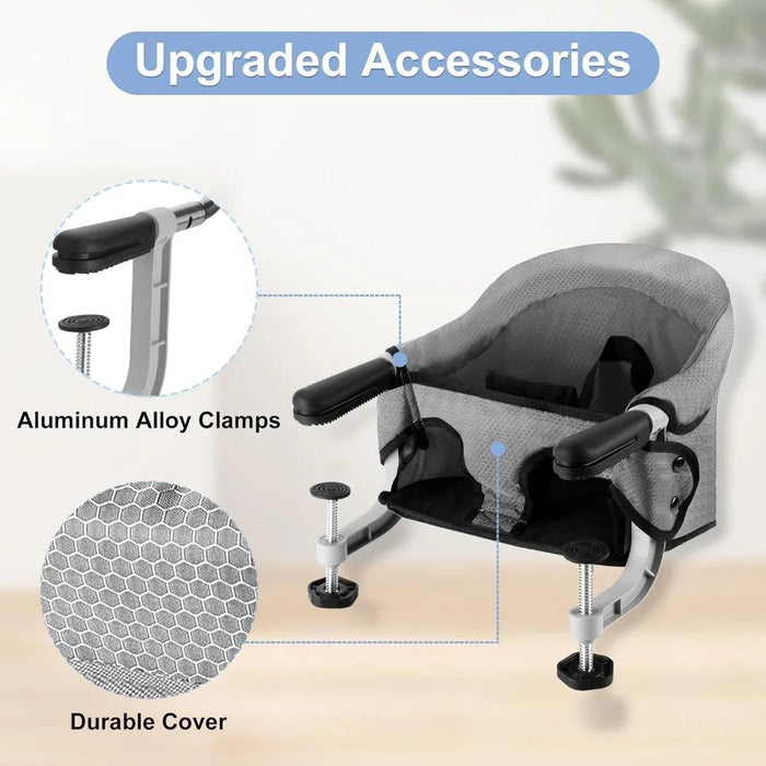 Portable Child's High Chair with Secure Harness and Foldable Design