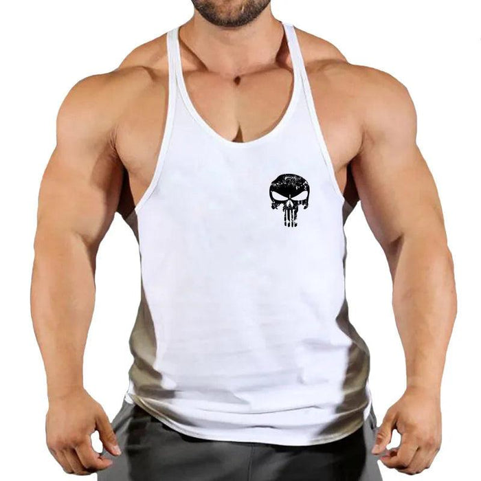 Men's Y-Back Sleeveless Gym Tank - Essential Workout Vest for Bodybuilders and Lifters