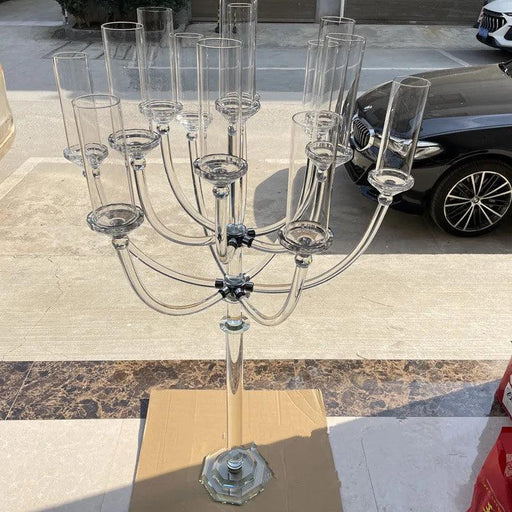 Elegant 13-Arm Crystal Candle Holder