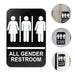 Inclusive Braille Restroom Sign for Unisex Use