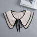 Embroidered Lace Detachable Collar for Women - Elegant White Shawl Accessory