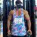 Men's Camouflage Y-Back Stringer Tank - Stylish Fitness Top for Gym and Bodybuilding