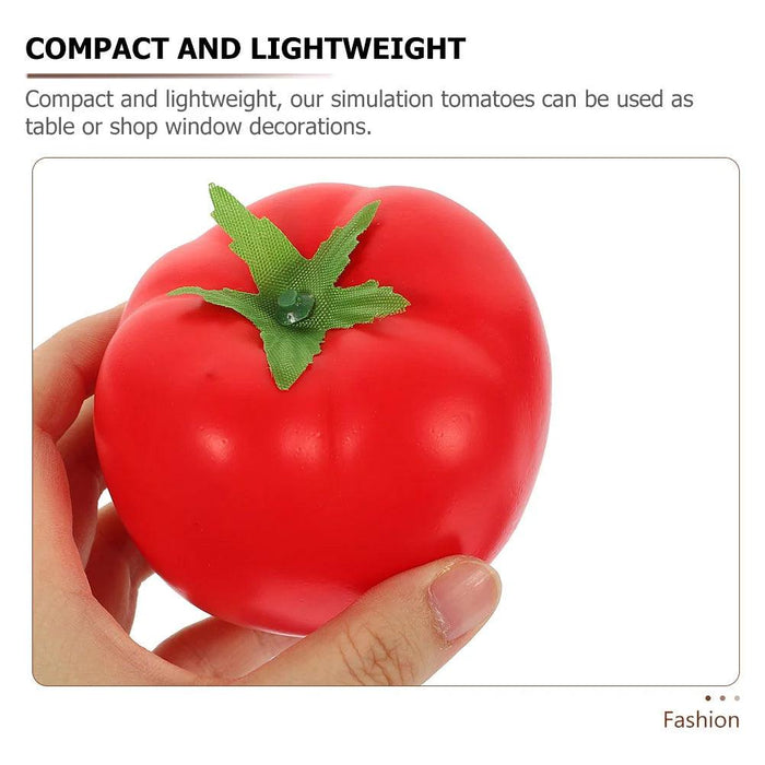 Lifelike 6-Piece Faux Tomato Collection - Realistic Decorative Props for Home and Retail Spaces