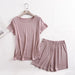 Chic Summer Modal Pajama Set for Women - Short Sleeve Two-Piece Nightwear (Sizes M-3XL)