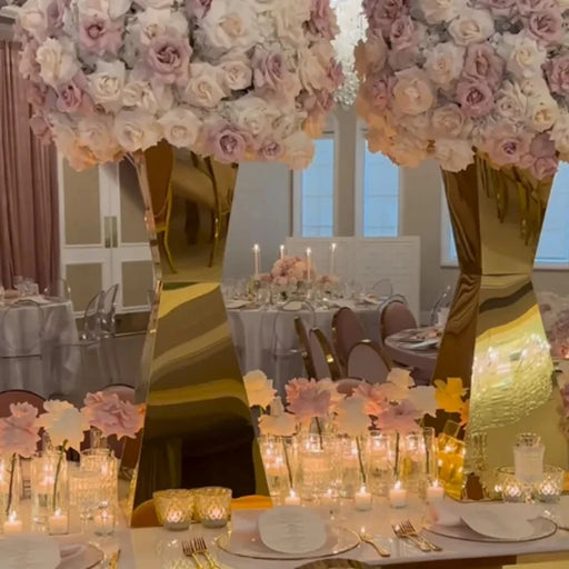 Elegant Stainless Steel Flower Stands for Wedding Decor