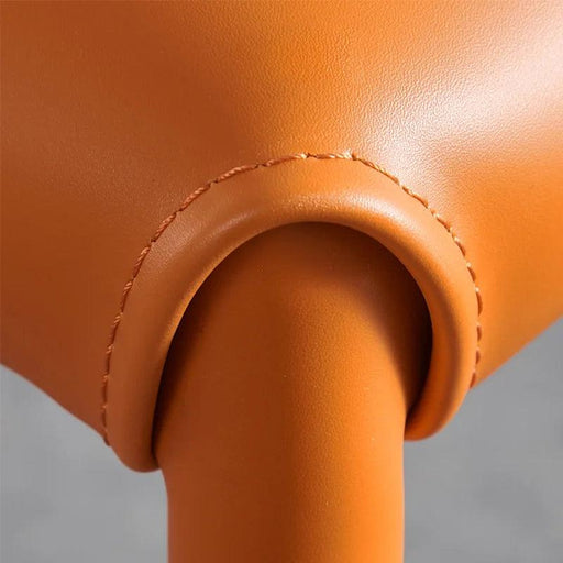 Minimalist Scandinavian Saddle Leather Dining Chair