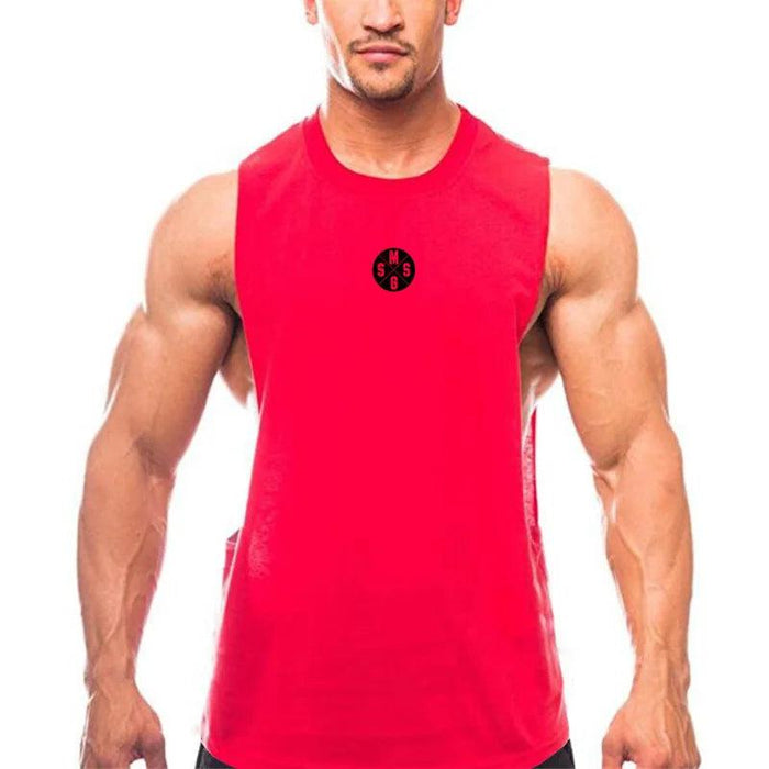 Bodybuilding Muscle Vest for Men - 3D Printed Workout Tank Top with Low Cut Armholes