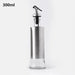 Elegant Oil and Vinegar Dispenser: Stainless Steel and Glass Culinary Essential