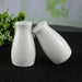 Farmhouse Style Ceramic Salt and Pepper Shaker Set with Bamboo Tray