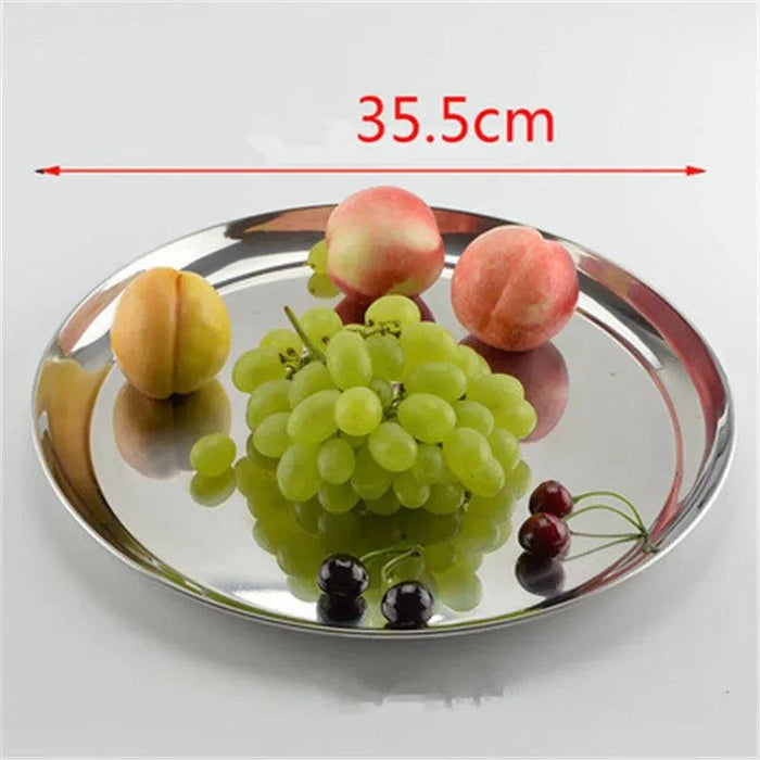 Elegant Gold 304 Stainless Steel Round Food Cover Tray for Culinary Delights