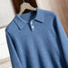 Men's Premium 100% Cashmere Thick Polo Sweater