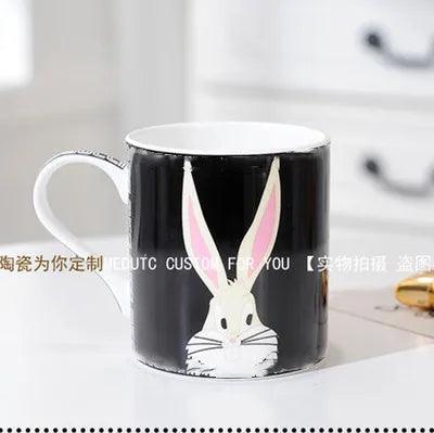 European Charm Ceramic Mug Set with Lid - Stylish Gift Box for a Joyful Drinking Experience