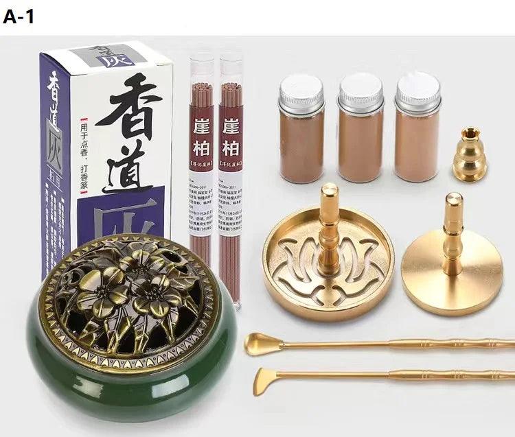 Brass Incense Creation Kit - Versatile Incense Burner Accessories for Yoga, Meditation, and Home Fragrance