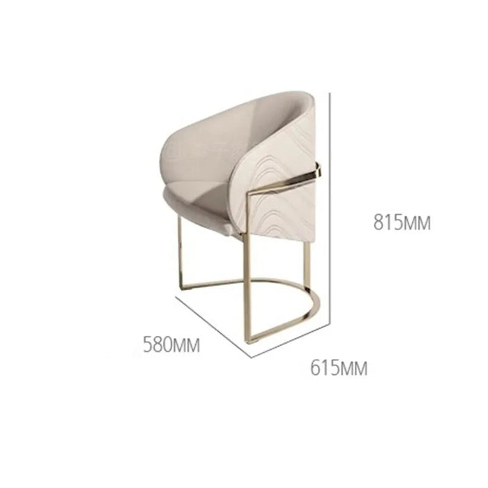 Elegant Italian Leather Dining Chairs with Sturdy Stainless Steel Base - Transform Your Home Décor