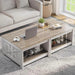 Versatile Rustic Grey Coffee Table Set with Dual Storage Options