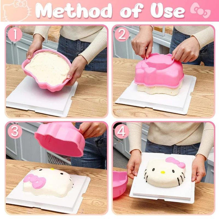 Cute Pink Cat Silicone Cake Mold