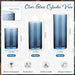 Chic Set of 12 Blue Glass Cylinder Vases for Elegant Home Decoration and Versatile Use