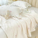 Luxury Summer Soybean Duvet Insert - Double-Layered Cotton Quilt with Elegant Embroidery