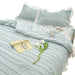 Korean Lace Premium Washed Cotton Summer Quilt Set – Four-Piece Elegance