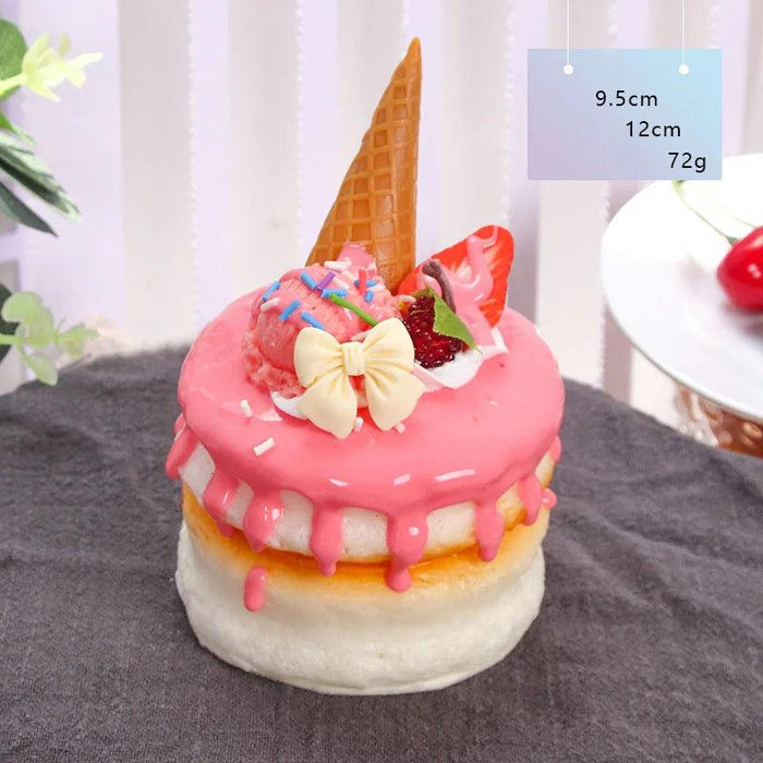 Realistic Artificial Fruit Cake Biscuit Model for Photography and Table Decor - 1PC Lifelike Fake Food Display Piece