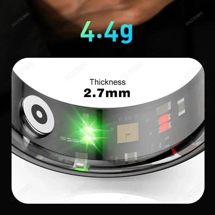 Advanced QRing Health & Fitness Monitor Ring - Comprehensive Heart Rate, Oxygen, Sleep & Activity Tracking