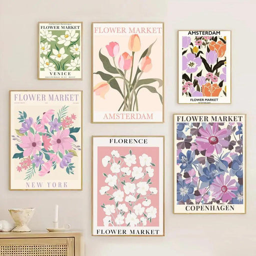 Charming Vintage Floral Wall Art - Elegant Poster for Home, Bedroom, Bar, Cafe Decor