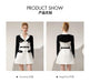 Chic Spring Black and White Business Suit Dress with Niche Waist Design