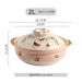 Elegant Japanese Cat-Themed Ceramic Stew Pot with Comfortable Double Ear Handles for Gourmet Cooking