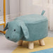 Charming Cartoon Animal Wooden Stool for Kids - Fun and Portable Shoe Changing Seat