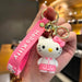 Charming Hello Kitty Silicone Keychain for Car Enthusiasts