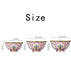 Ornate Chinese Ceramic Salad Bowl Set with Gold Trim - Elegant Enamel Tableware for Stylish Dining