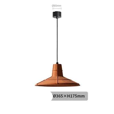 Retro-Inspired Orange Concrete Pendant Light for Contemporary Interiors