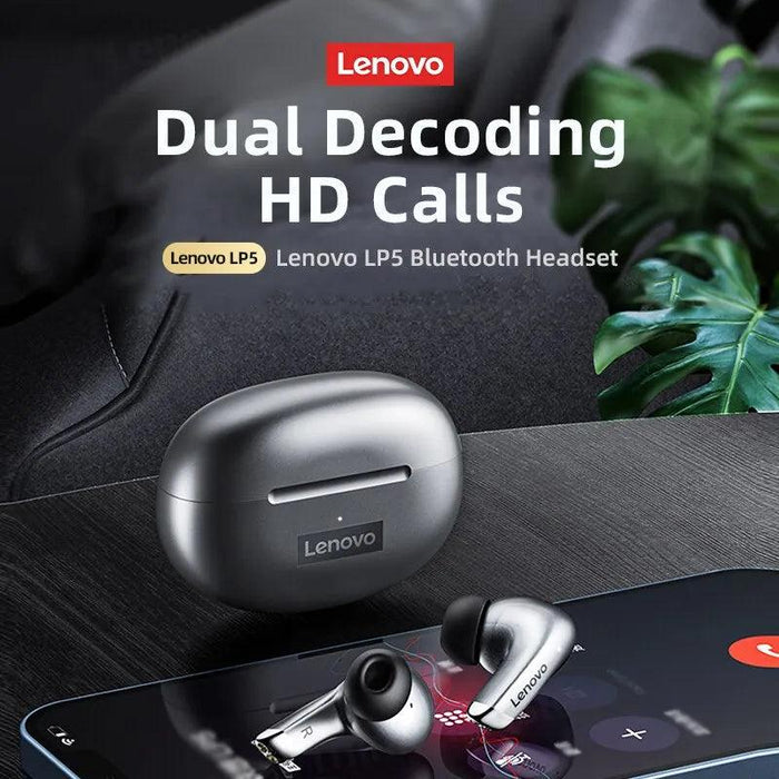 Lenovo LP5 True Wireless Earbuds - Superior Sound Quality, Sweat-Resistant, Active Noise-Cancellation