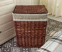 Elegant Rattan Storage Hamper with Lid - Stylish Organizer for Clothes, Toys, and Home Essentials