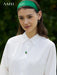 Elegant White Pleated Shirt Dress with Belt for Women - Spring Collection