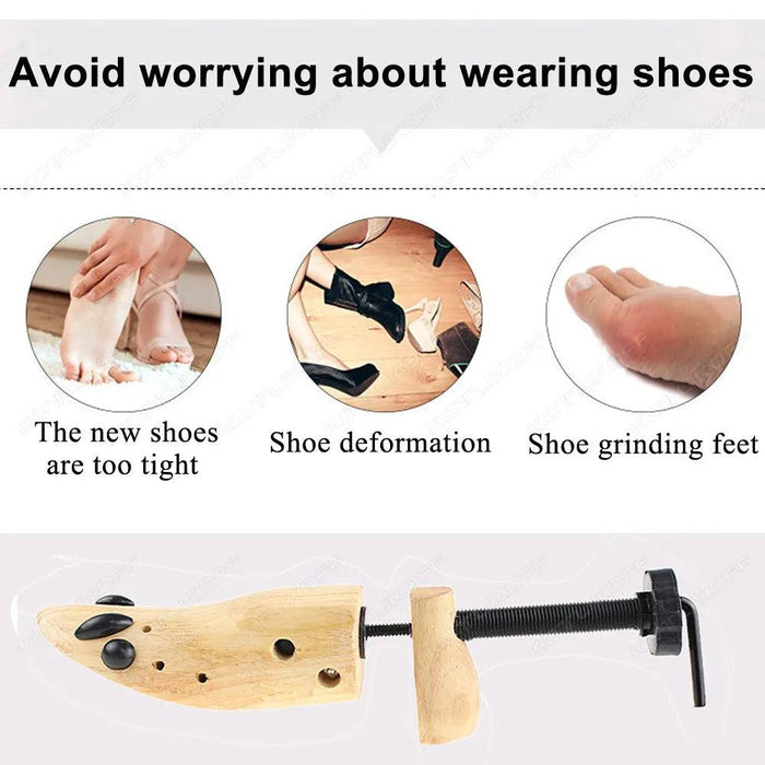 Premium Adjustable Pine Shoe Stretcher for Enhanced Comfort