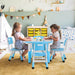 Creative Kids Adjustable Table and Chair Set with Interactive Graffiti Surface - Ideal for Ages 2-10