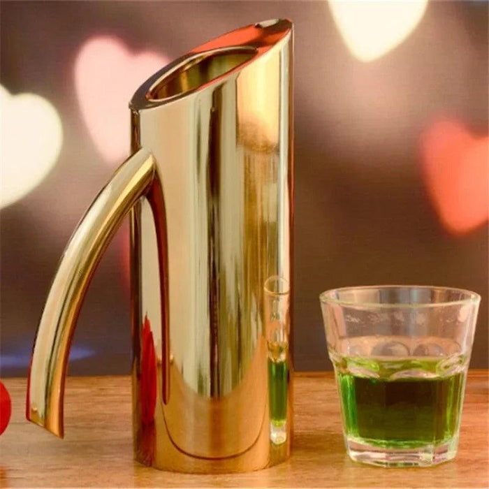 Elegant Stainless Steel Beverage Pitcher with Ice Guard and Wine Divider - Premium Quality and Quick Shipping